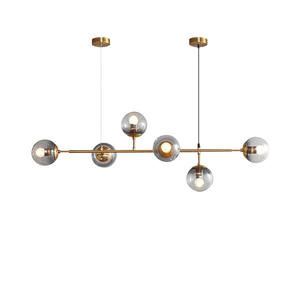 Luminaire suspendu en verre nordique LED Magic Bean moléculaire avec hauteur réglable pour table à manger, comptoir de bar, restaurant et usage domestique - Product Image 5