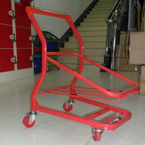 Carrito de compras Chapado en polvo para niños, carrito de juguete para supermercado, precio de fábrica - Product Image 2
