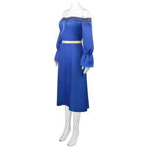 Disfraz de Mizukage Mei Terumi para mujer, vestido azul con cinturón, medias y correas, disfraz de Anime para personaje femenino - Product Image 3