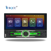 BQCC 1 Din 6,86 pouces, autoradio CarPlay, amplificateur, caméra de recul, aide au stationnement, écran tactile, lecteurs MP3/MP4, montage sur tableau de bord RGB