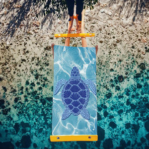 Toalla de Baño de Microfibra Estampada de Secado Rápido y Portátil para Viajes al Aire Libre, Vacaciones, Playa, Estilo Tropical - Product Image 2