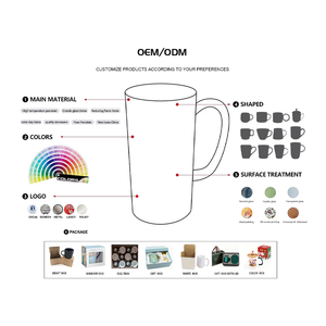 Tasses en <span class=keywords><strong>porcelaine</strong></span> blanches vierges OEM, petites ou grandes, avec logo personnalisé, tazones, design imprimé, mugs à café en céramique assortis - Product Image 2