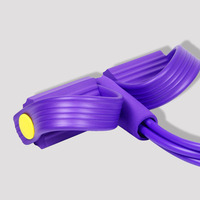 Banda de Resistencia de Látex para Ejercicios en Casa para Mujeres, Expansor de Pecho, Equipo de Gimnasio, Banda de Resistencia de Pedal con 4 Tubos para Abdominales