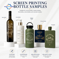 Container Printing Round Square Flat Perfume Wine Cosmetic Bottle Silk Screen Printer Semi Automatic Screen Printing Machine