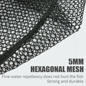 LUSHAZER <span class=keywords><strong>Épuisette</strong></span> de Pêche Pliable pour <span class=keywords><strong>Truite</strong></span> et Bar, <span class=keywords><strong>Épuisette</strong></span> de Pêche à la Mouche, Manche <span class=keywords><strong>Télescopique</strong></span> en Aluminium, Filet en Caoutchouc Souple pour Capture et Relâchement - Product Image 5