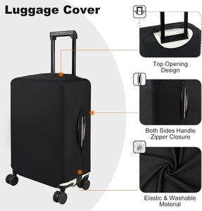 Housse de valise en spandex réutilisable, lavable, anti-usure, haute élasticité, résistante à l'eau, design personnalisable, couleur au choix - Product Image 5
