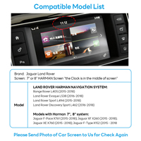 Exploter LVDS RGB Wireless CarPlay Android interface automatique pour Jaguar F-Type Land rover Harman 8 pouces unité principale