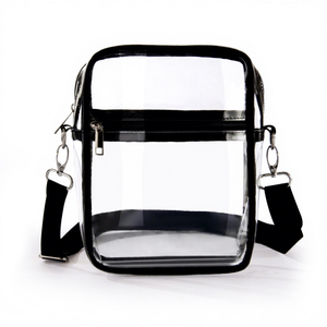 <span class=keywords><strong>Bolso</strong></span> cruzado transparente de PVC transparente personalizado para <span class=keywords><strong>mujer</strong></span>, tamaño pequeño, a la moda, <span class=keywords><strong>impermeable</strong></span>, con cremallera, caramelo para escuela, uso al aire libre, XL - Product Image 2