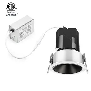 Moderne Trimless Cob Downlight Verstelbare Vierkante Inbouw Led Spotlight Aluminium 8W 10W 15W Ingebouwde Plafondverlichting Binnenshuis