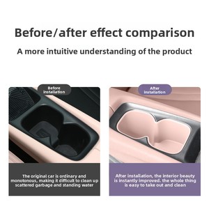 Boîte de rangement pour gobelets en plastique, adaptée à la console centrale du siège BYD Seagull, accessoires intérieurs pour fente à gobelets. - Product Image 3