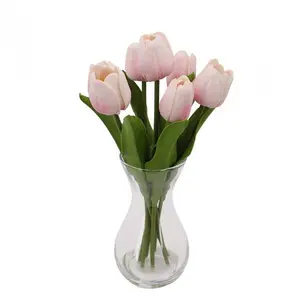 Harga grosir murah Indoor Outdoor Anthurium tanaman mawar putih buatan pot bunga untuk dekorasi pernikahan