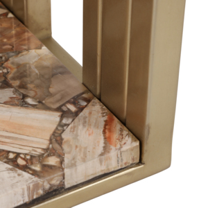 Tavolino in Legno Pietrificato, Tavolino Moderno per Camera da Letto, Comodino o Tavolino da Notte, Piccolo Tavolino per Bevande - Product Image 6