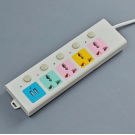 Regleta de Protección Contra Sobretensiones con Interruptores Independientes, Enchufe Universal y Puertos USB Opcionales, Cable de Extensión para Hogar/Oficina