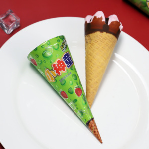 Helado de Fresa Saborizado, Helado de Chocolate en Cono, Precio de Fábrica, Cono de Oblea Crujiente - Product Image 1