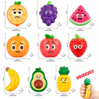 Jouet Squishy Fruité de Dessin Animé, Jouet à Presser en PU à Remontée Lente en Forme de Fruit Alimentaire, Jouet Anti-Stress Fidget, Ornement, Vente en Gros