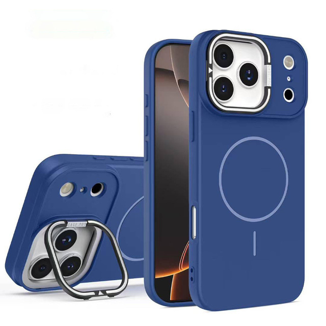 Shockproof Colorful Magnet Case With Camera Protection Folding Holder Cell Phone Cover for Iphone 15 ProMax X Xr Xs Max 7/8 Plus