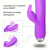 USB-Aufladbarer Silikon Realistischer Vibrierender Dildo G-Punkt Klitoris-Stimulator Fingerähnliche Bewegung Wellen-Rabbit-Vibrator für Frauen
