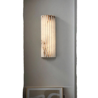 Applique murale moderne en albâtre naturel espagnol, lampe de luxe en marbre pour couloir d'hôtel, villa, chambre à coucher, vente en gros d'usine
