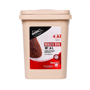Cestino per Rifiuti 6,6 L Beige Resistente al Fuoco per Uso Ufficio - Product Image 2
