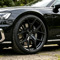 Fabricant de jantes de voiture en alliage forgé, nouvelles jantes à profil profond multi-rayons haute performance, finition noire 100 mm pour Audi, 18-24 pouces