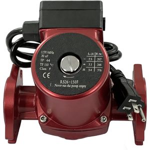 ปั๊มน้ำร้อนแบบหมุนเวียน 115V 1/3 แรงม้า เหล็กหล่อ ขนาด 1 นิ้ว  ไหลออก 52 แกลลอนต่อนาที 3 ระดับความเร็ว พร้อมหน้าแปลนและสลักเกลียว - Product Image 3
