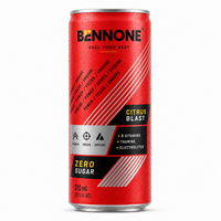 Boisson Énergisante Marque Blanche 250ml en Canette, Taurine, Vitamine B, Boisson Gazeuse, Faible MOQ, Boissons Sportives en Gros