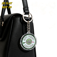 Porte-clés en acrylique transparent double face circulaire But First Matcha pour les amateurs de thé, durable et léger, accessoire quotidien