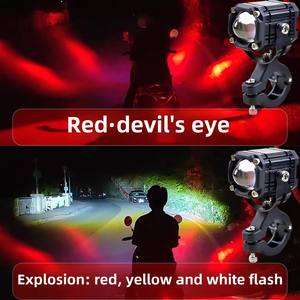 Phares <span class=keywords><strong>LED</strong></span> 12V-80V, adaptés aux motos sportives et aux voitures, phares à clignotement 4 couleurs, niveau IP68 - Product Image 3