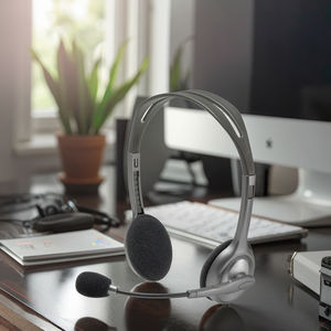 Micro-casque stéréo avec prise jack 3,5 mm pour Logitech H110, original, pour les réunions en ligne au bureau, les jeux, métal durable - Product Image 6