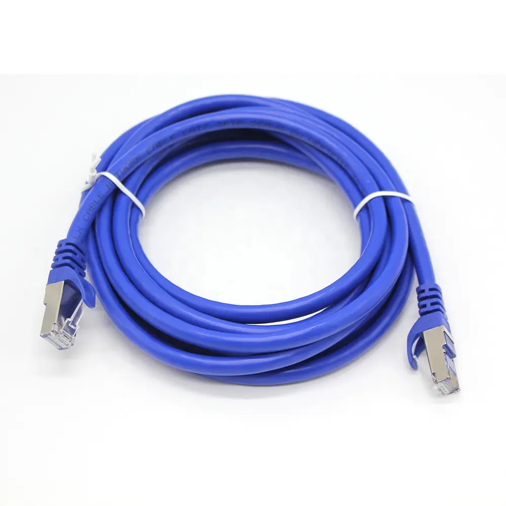Cat 5e Ethernet Cable Twisted Pairs CU Copper CCA 26AWG 3M 5M Blue Different Length Shielded Cat5e FTP Patch Cord