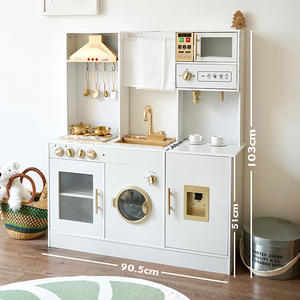 Cucina Giocattolo d'Imitazione <span class=keywords><strong>in</strong></span> <span class=keywords><strong>Legno</strong></span> <span class=keywords><strong>per</strong></span> <span class=keywords><strong>Bambini</strong></span> <span class=keywords><strong>in</strong></span> Stile Moderno Europeo con Fornello Luminoso - Product Image 6