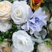 Mur de fleurs artificielles roses de haute qualité pour la décoration de scène de mariage