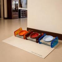 Gamelle surélevée et réglable en céramique pour chat avec support en acrylique – Station d'alimentation moderne pour animaux de compagnie – Gamelle anti-fourmis en gros