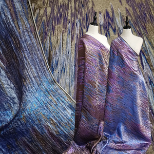 Mới Đến Thanh Lịch Sang Trọng Vàng Chủ Đề Dập Nổi Kim Loại Thổ Cẩm Jacquard Vải Cho Đảng Ăn Mặc - Product Image 1