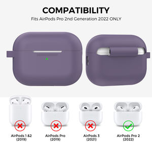 Airpod Pro 2 kılıf için AHASTYLE 2022, yumuşak silikon cilt kapak şok emici koruyucu kılıf Apple AirPods Pro 2nd - Product Image 2