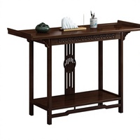 Console d'entrée multifonctionnelle en bambou naturel, écologique, de style chinois moderne, table d'autel, armoire pour couloir, salon