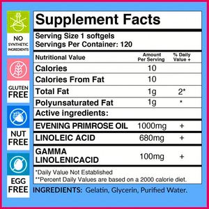 Cápsulas de Aceite de Onagra Orgánico Prensado en Frío para el Alivio de la <span class=keywords><strong>Menopausia</strong></span> <span class=keywords><strong>y</strong></span> el SPM, Ayudan a Equilibrar las Hormonas en Mujeres - Product Image 2