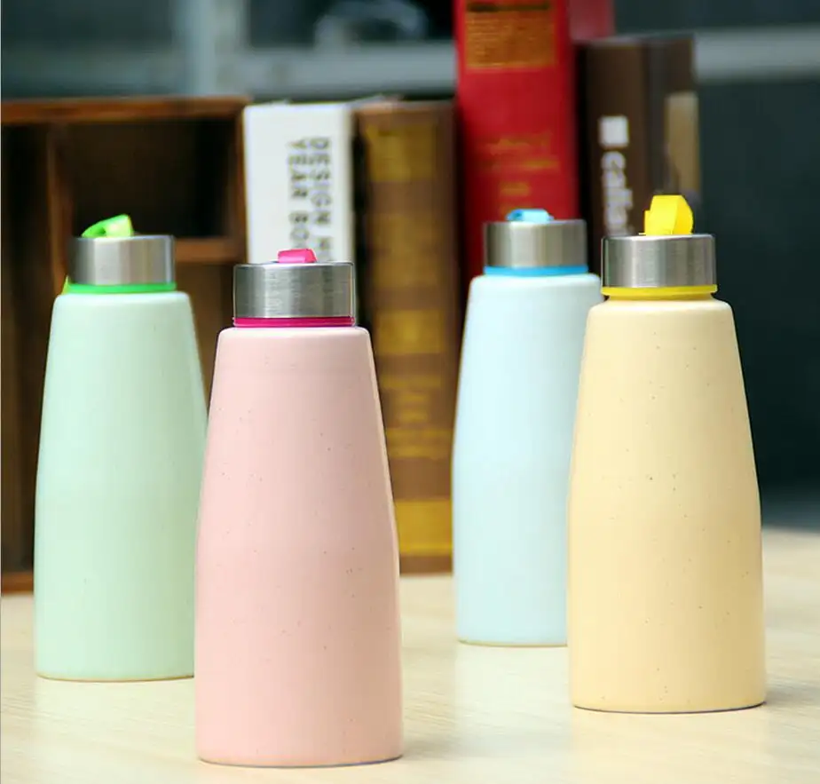 Tazza da viaggio sottovuoto per bottiglia colorata da 420ml con isolamento sottovuoto in acciaio inossidabile a doppia parete