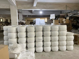 Vasque intégrée en céramique moderne et simple à poser sur comptoir, idéale pour petits appartements et hôtels, lavabo artistique pour salle de bain - Product Image 6