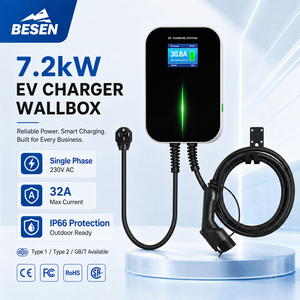 Estación de carga <span class=keywords><strong>para</strong></span> <span class=keywords><strong>vehículos</strong></span> <span class=keywords><strong>eléctricos</strong></span>, el mejor cargador EV 32A Wallbox Pile 7kw tipo 2 - Product Image 1