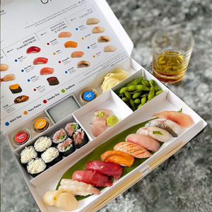 LOKYO กล่องกระดาษห่อ<span class=keywords><strong>ซูชิ</strong></span>แบบใช้แล้วทิ้ง,กล่องอาหารกลางวันเบนโตะแบบสั่งกลับบ้านบรรจุภัณฑ์แบบใช้แล้วทิ้ง - Product Image 5