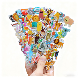 Dessin animé 3D stéréo bulle 3D autocollants adhésifs éducation précoce récompense PVC matériel pour garçons et filles à la maternelle - Product Image 1