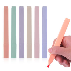 Surligneurs <span class=keywords><strong>pastel</strong></span> 6 couleurs |   Pointe de ciseau douce et lisse de 1 à 4 mm, résistante aux taches, séchage rapide, pour étudiants et professionnels - Product Image 2