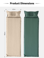 Matelas pneumatique double de camping avec pompe à pied intégrée, 190*65*8cm, tapis de couchage pour voiture, matelas gonflable ultraléger