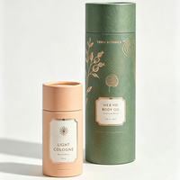 Tube en papier cylindrique rond de luxe imprimé sur mesure en gros, emballage en carton pour thé, bougies, soins de la peau et cadeaux