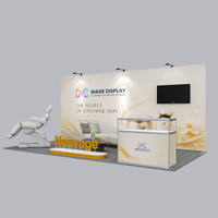 Stand d'exposition pour salon professionnel, structure en alliage d'aluminium, logo personnalisé