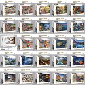 <span class=keywords><strong>Puzzle</strong></span> éducatif de dessin animé, 1000 pièces, imprimé en couleur, 70x50cm, carton gris pour adultes - Product Image 1