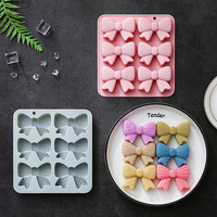 Moule en silicone antiadhésif à motif nœud papillon, de qualité alimentaire, réutilisable, mignon, magnétique, pour chocolat, bonbons et glaçons DIY