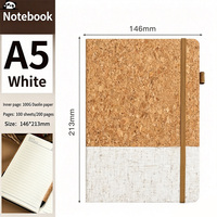 Cuaderno de Negocios Portátil Personalizado Tamaño A5 con Encuadernación Cosida y Diseño de Granos de Madera y Café