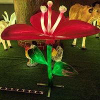 Lampe à fleurs en résine de fibre de verre lumineuse pour la décoration de jardin et la décoration de salle de mariage, éclairage paysager pour jardin